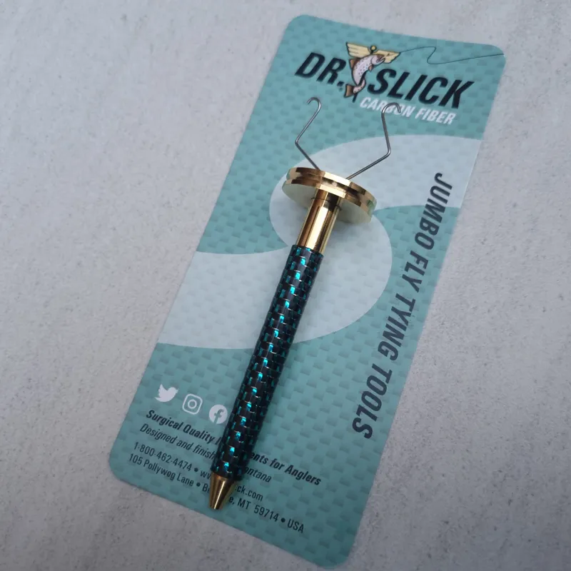 Dr.Slick JUMBO Carbon Fiber Handle Dubbing Twister with Half Hitch Tool